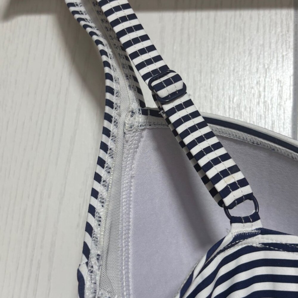 NIPTUCK Tummy Control Swimsuit Classic Nautical Navy & White Striped One-Piece - Picture 4 of 9